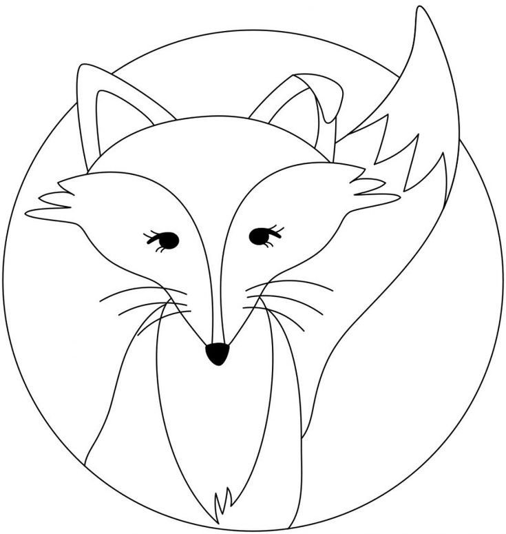 Лисичка раскраска для детей