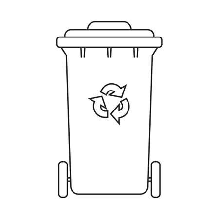 Мусорный бак раскраска