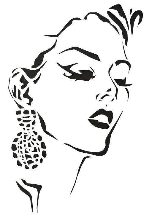 Вытынанка лицо девушки