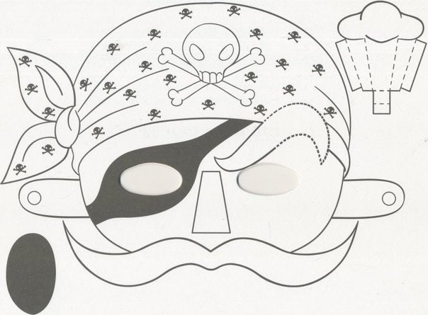 Трафареты карнавальных масок для лица