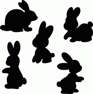Кролик трафарет