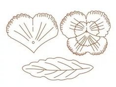 Листья анютиных глазок шаблон