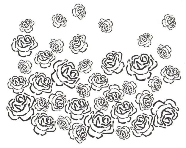 Трафареты маленьких цветов