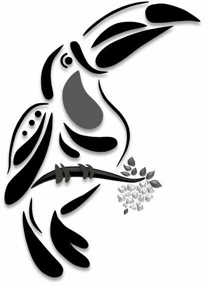 Стилизованные птицы Графика