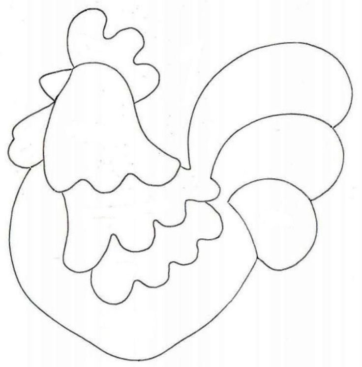 Трафарет гребешка курочки