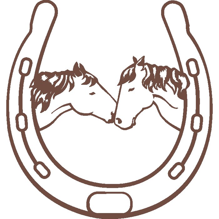 Подкова трафарет