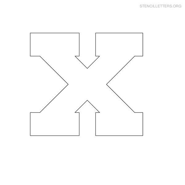Буква х трафарет