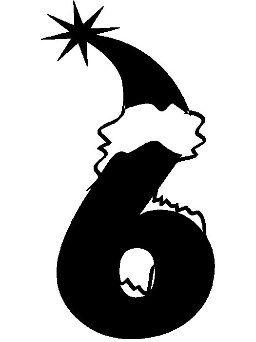 Трафареты на окна цифры