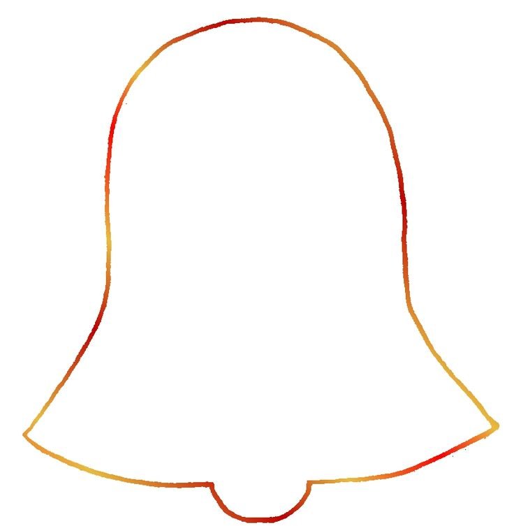 Шаблон колокольчика для аппликации