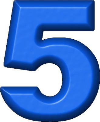 Цифра 5 красная