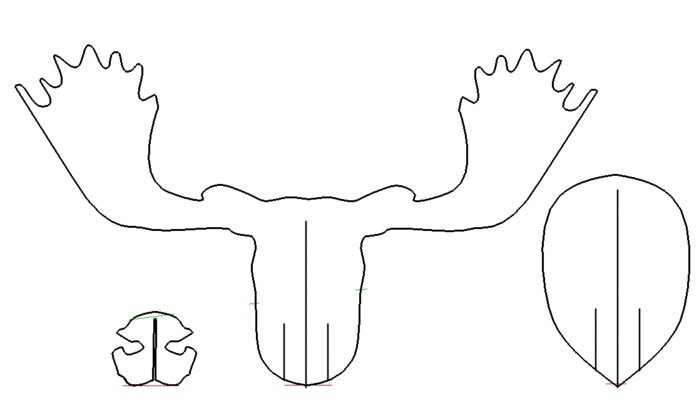 Шаблон оленя из картона