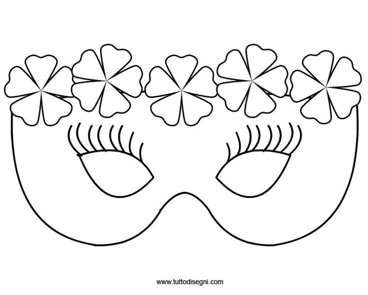 Карнавальная маска трафарет