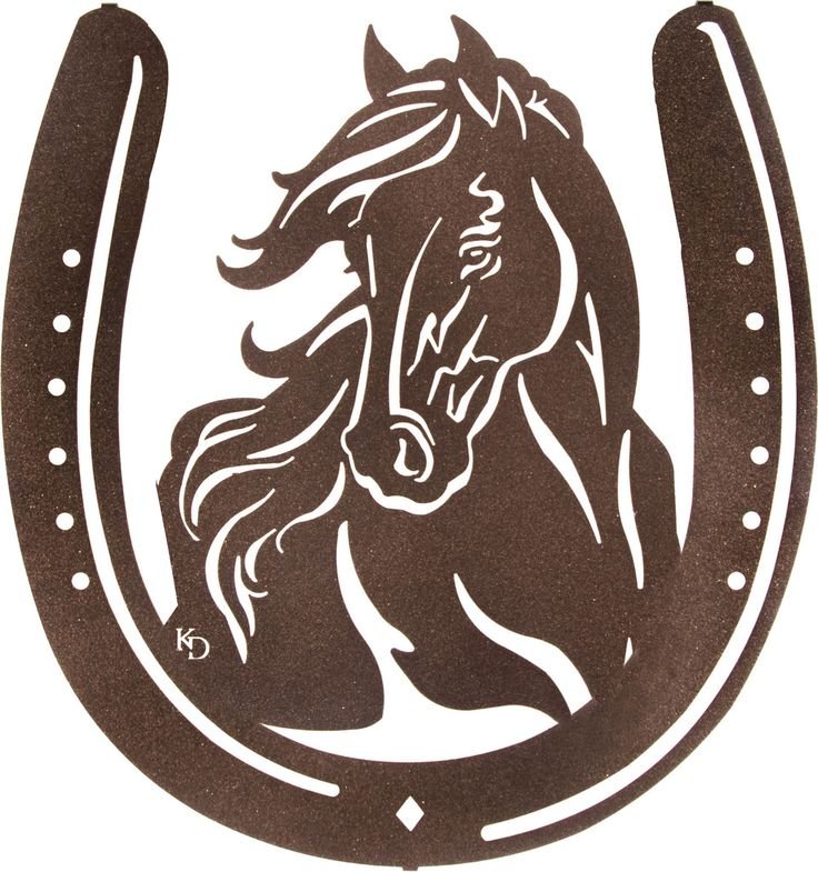 Подкова с лошадью