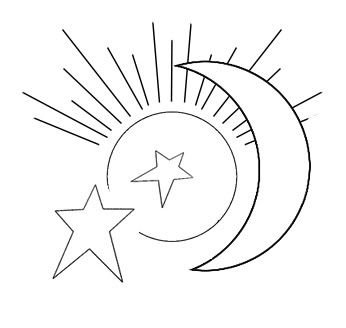Солнце звезда раскраска