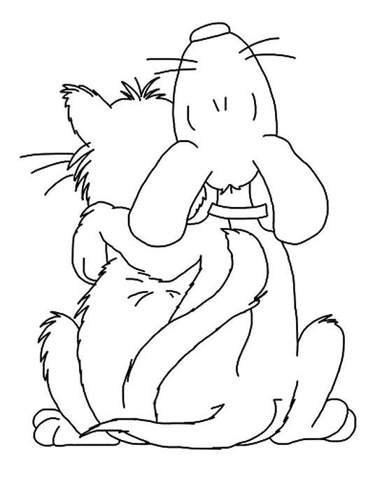 Раскраска обнимашки