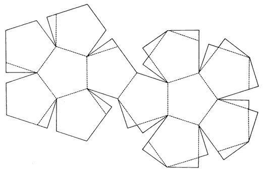 Развертки правильных многогранников додекаэдр