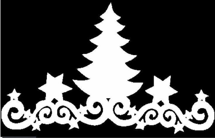 Трафареты на окна на новый год