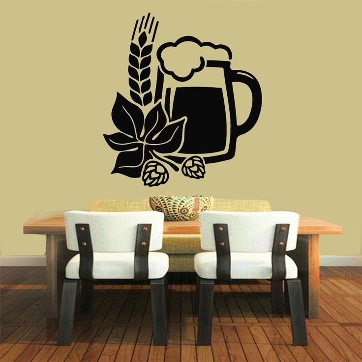 Декор стен в пивном баре