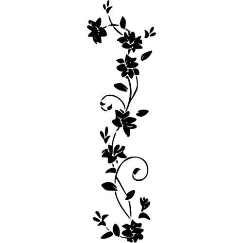 Цветочные трафареты для стен