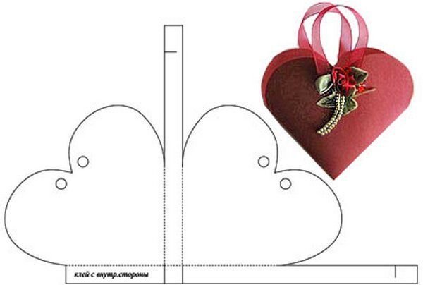 Коробочка для подарка шаблон