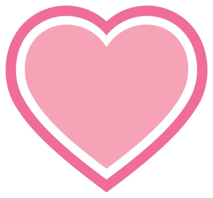 Сердце с розовой окантовкой
