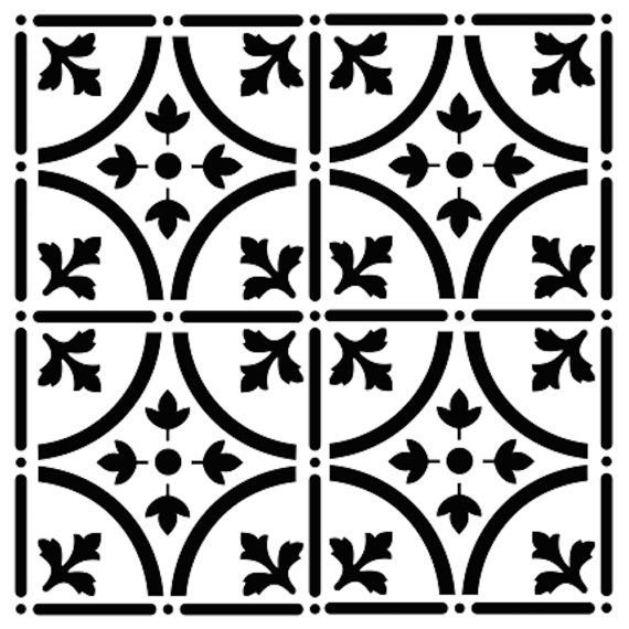 Трафарет плитка азулежу