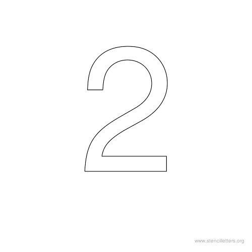 Цифра 2 трафарет