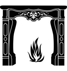 Камин векторный клипарт