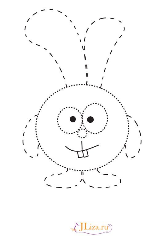 Обводить смешариков