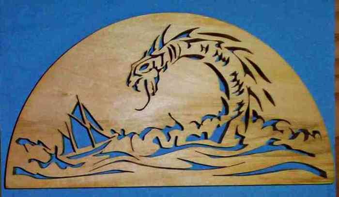 Резьба по дереву лобзиком дракон