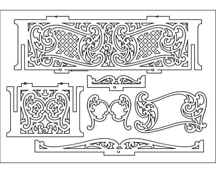 DXF чертежи для ЧПУ фрезера по дереву