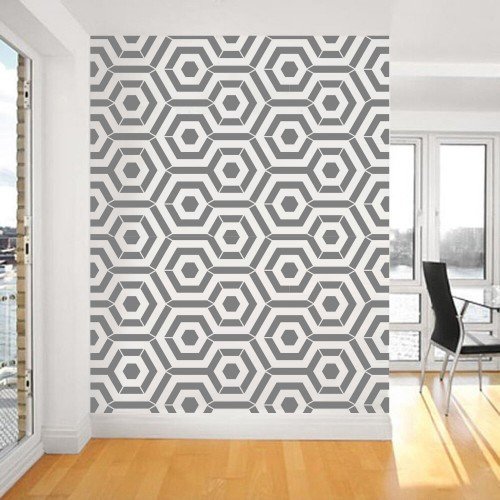 Трафарет соты для стен