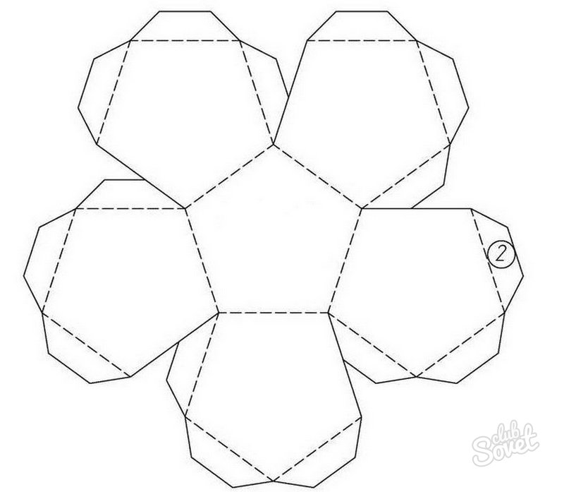 Усечённый гексаэдр развёртка