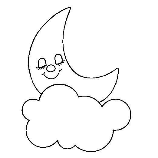 Месяц Луна раскраска