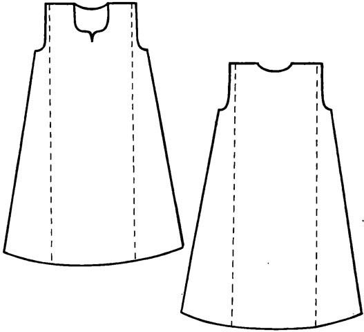 Трафарет платья