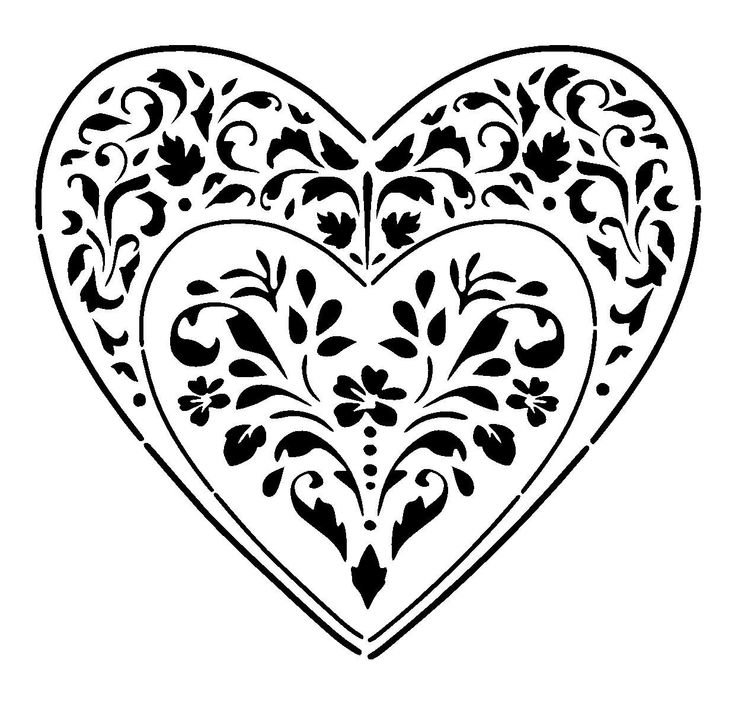 Трафарет сердечки
