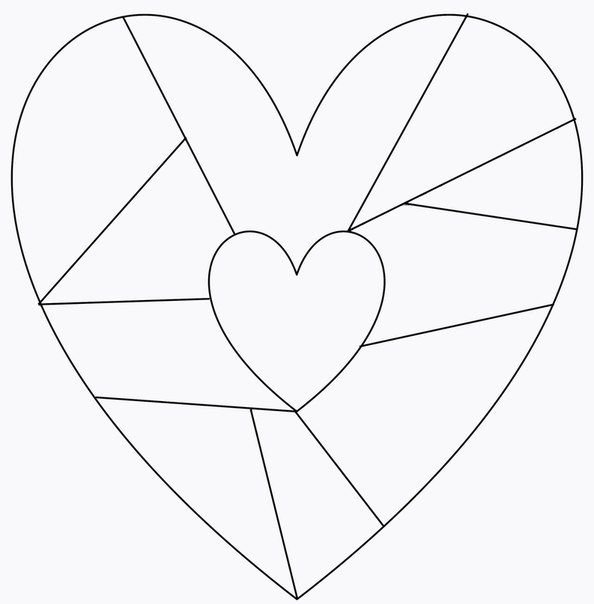 Сердце шаблон