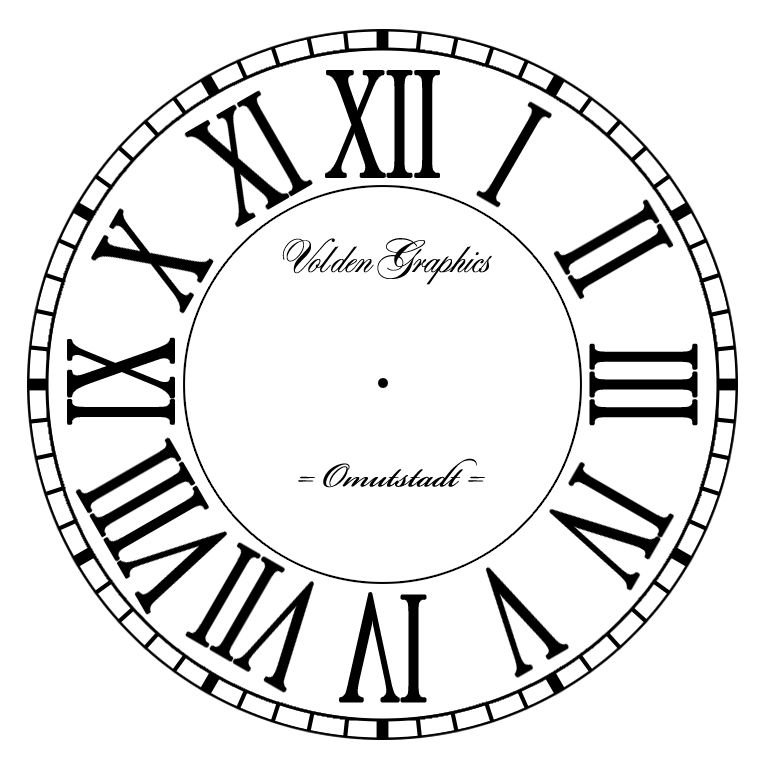 Трафарет часы