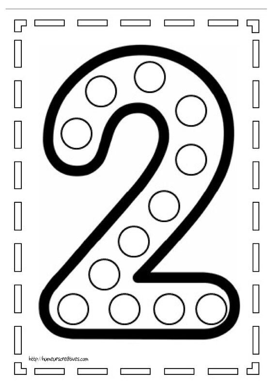 Цифра 2 раскраска для детей