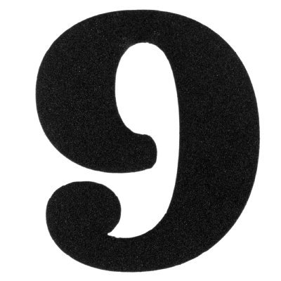 Цифра 9 черная