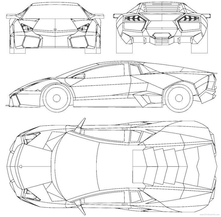 Lamborghini Aventador lp700-4 чертежи