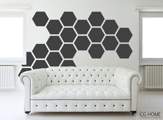 Трафарет соты для стен