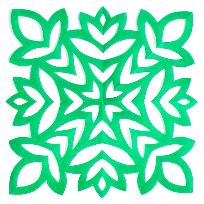 Шаблоны квадратных снежинок