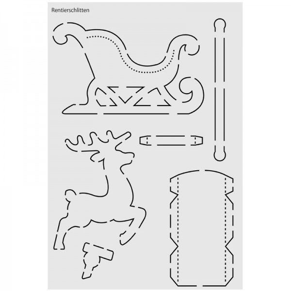 Сани трафарет