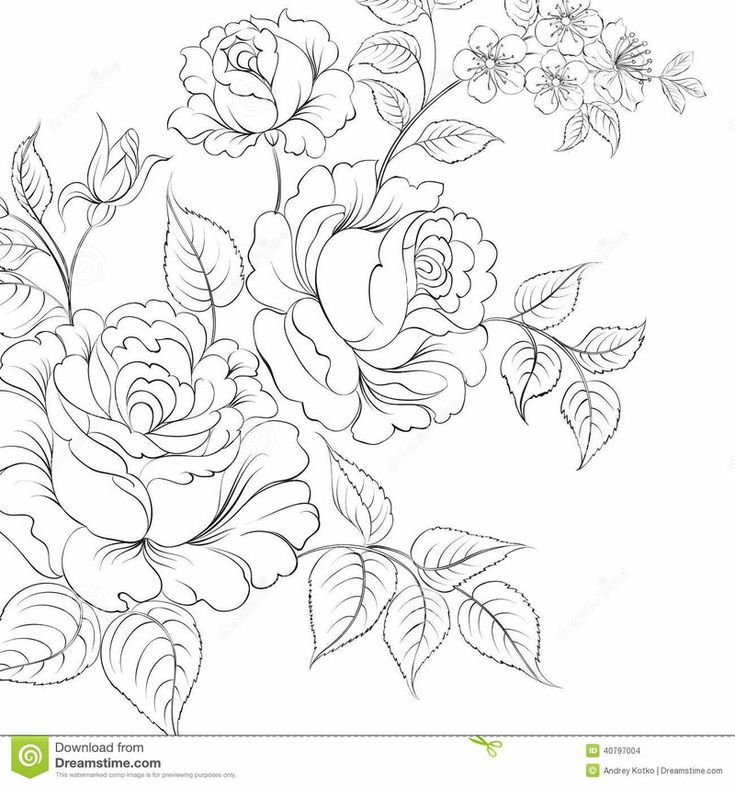 Цветочные композиции для раскрашивания