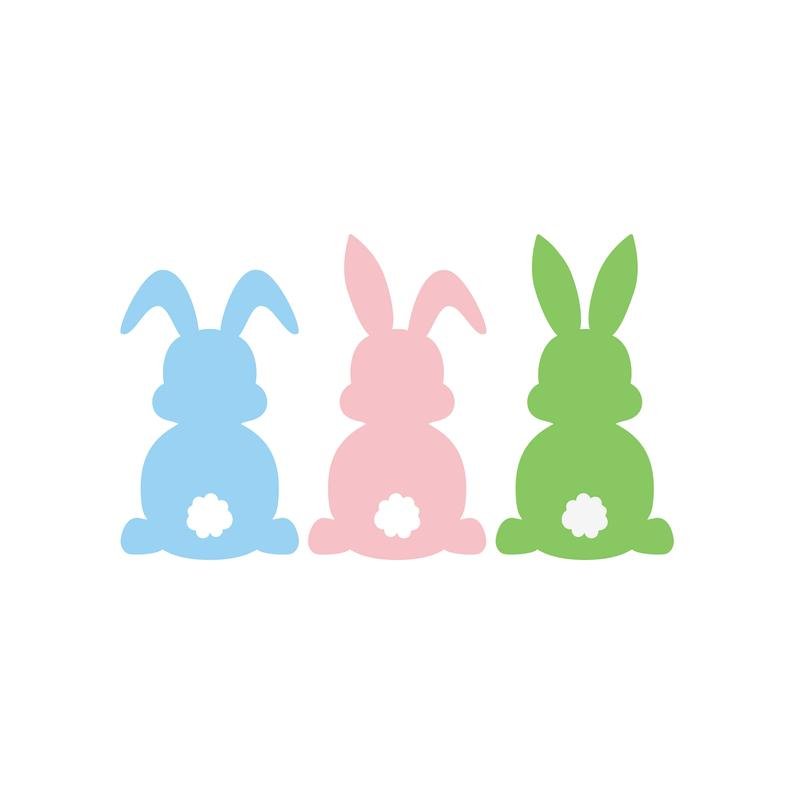 Зайки цветные для вырезания