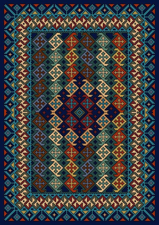 Национальный орнамент Туркменистана dikligine