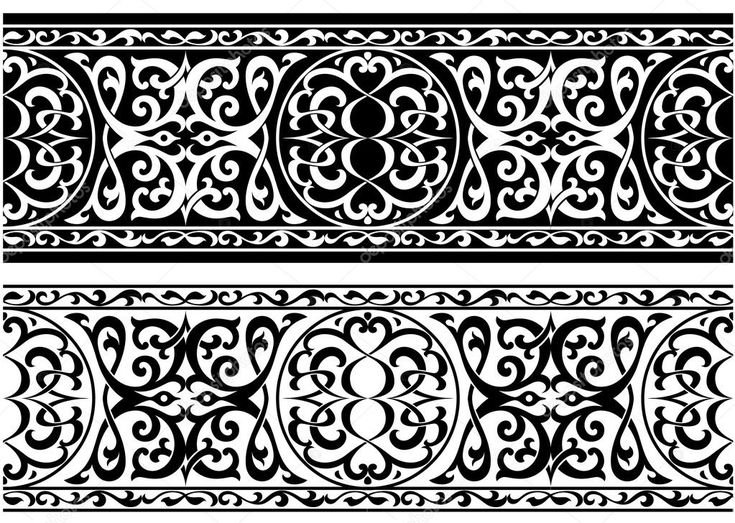 Кубачинский узор вектор