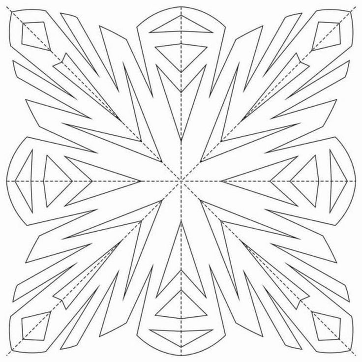 Трафарет «снежинки»