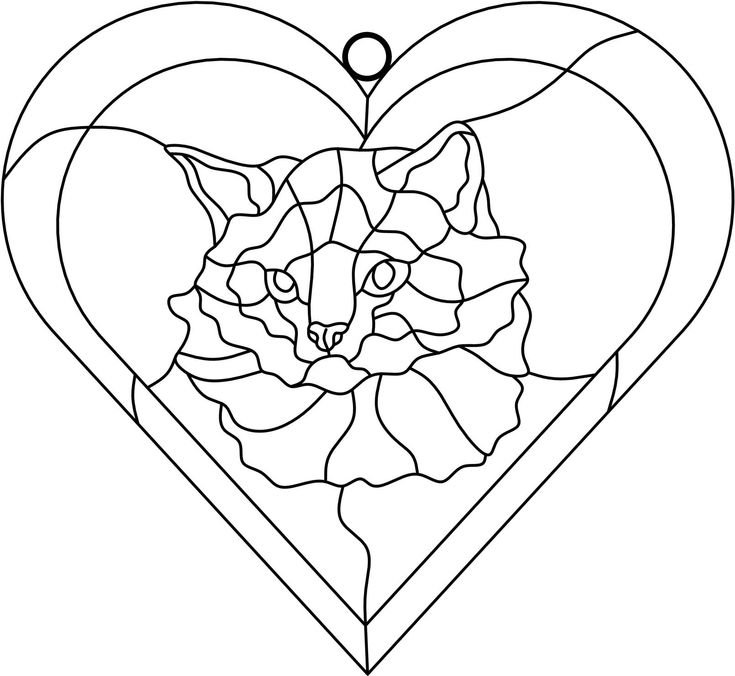 Контур рисунка для витража